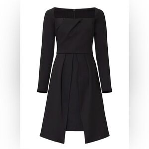 Black Halo | Lovelei Black Square Neck Long Sleeve LBD Formal Dress- Size 2